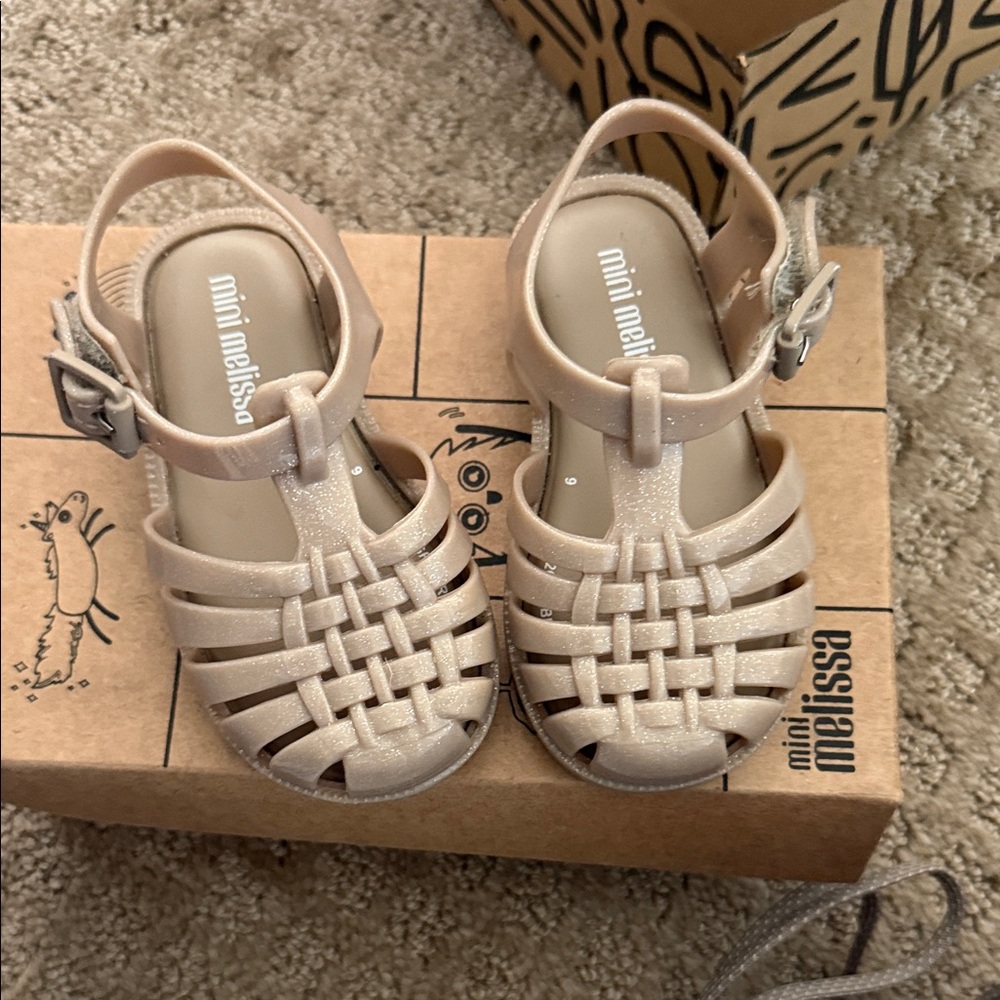 Mini Melissa Kids Sandals - Sparkling Cream